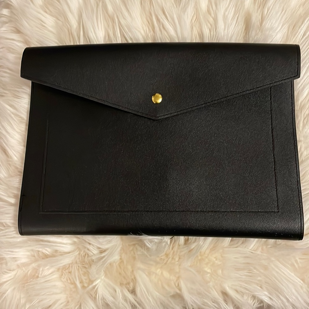 Glass Ladder & Co Megan Portfolio Black Large Clutch